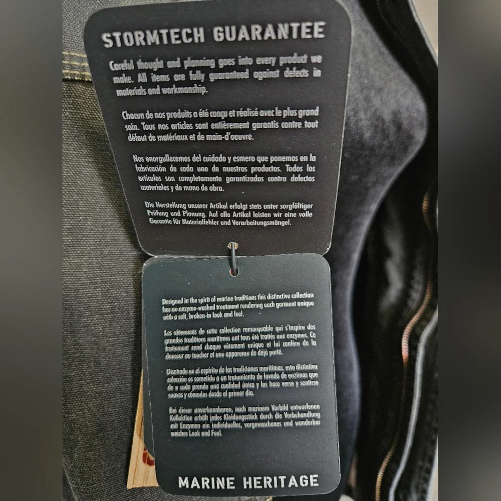 NWT Stormtech Men's Charcoal Black Marine Heritage Field Jacket, Enzyme‎ Washed